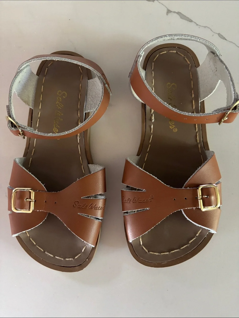 NWOT Salt Water Classic Lesther Kids’ Sandals, Adjustable Sz 1-2